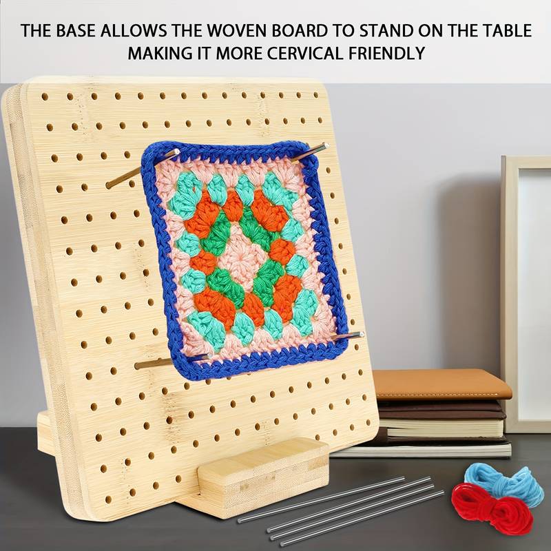 Crochet Blocking Board With 12 Wools Wooden Knitting Crochet - Temu
